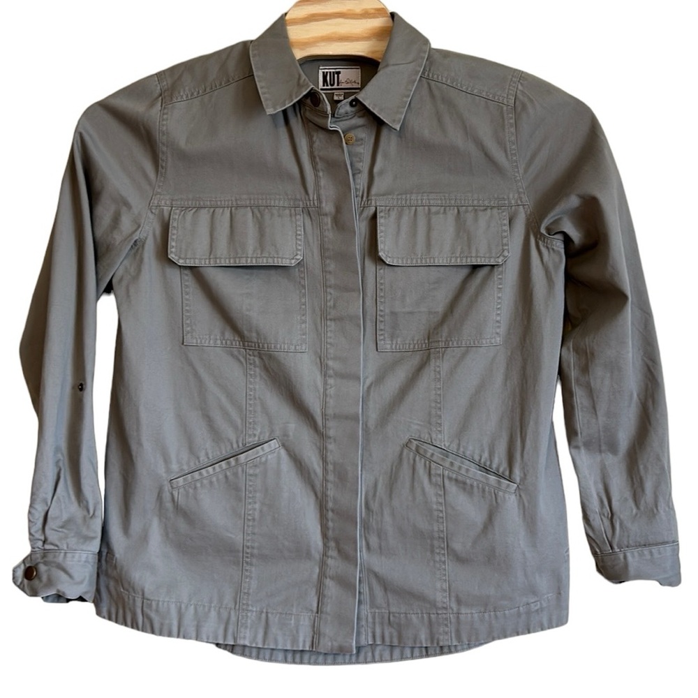 Kut From The Kloth shirt‎ shacket Large button up below the hop utility jacket